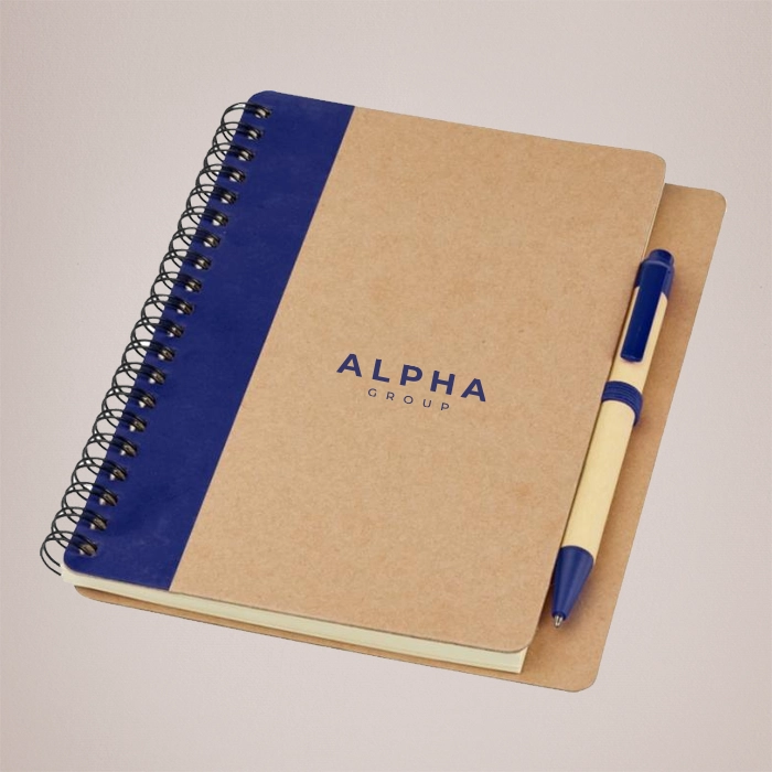 Recycled Notebook with Pen Tradeprint